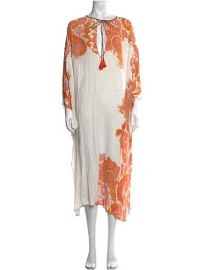 Pre-owned Etro Printed Long Dress In Multi