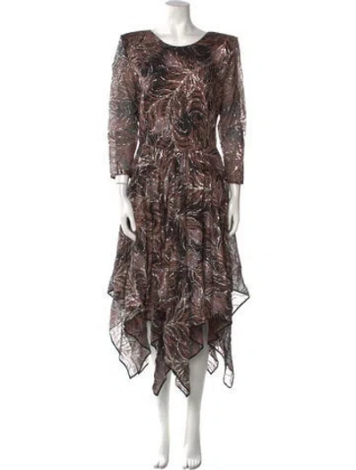 Pre-owned Etro Printed Long Dress In Multi