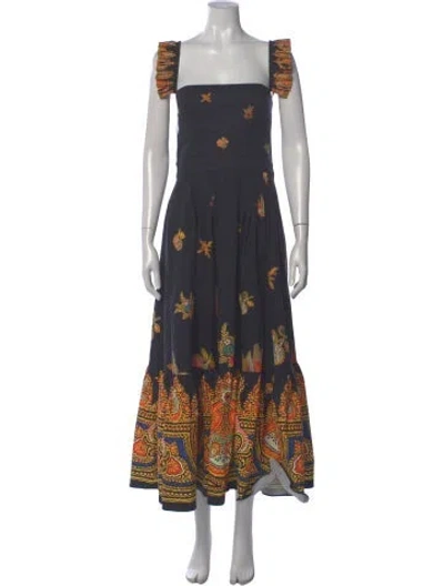 Pre-owned Etro Printed Long Dress In Multi