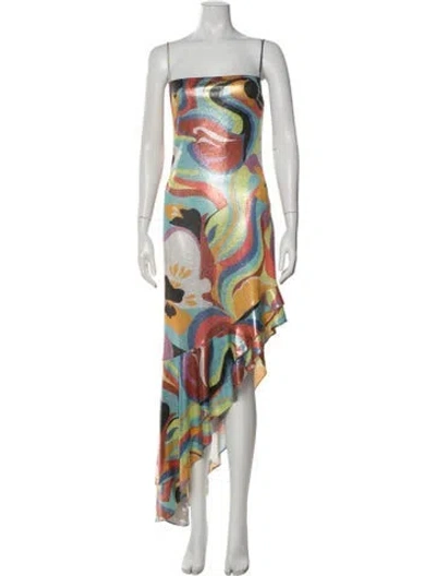 Pre-owned Etro Printed Long Dress In Multi