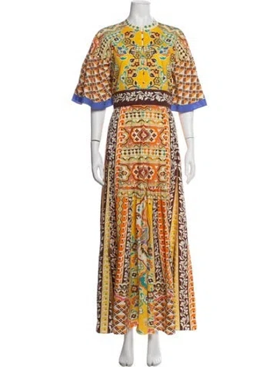 Pre-owned Etro Printed Long Dress In Multi