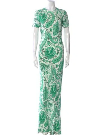 Pre-owned Etro Printed Long Dress In Neutral