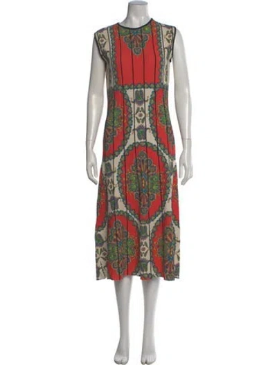 Pre-owned Etro Printed Long Dress In Neutral