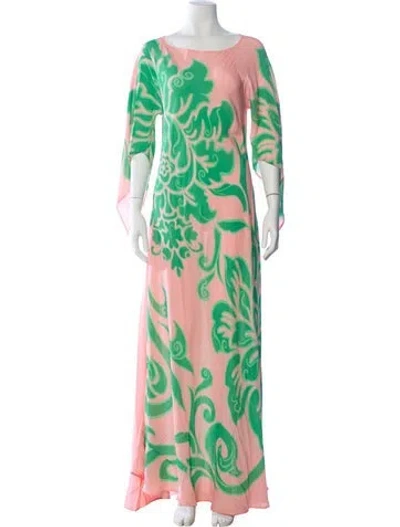 Pre-owned Etro Printed Long Dress In Pink