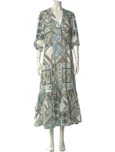 Pre-owned Etro Printed Long Dress W/ Tags