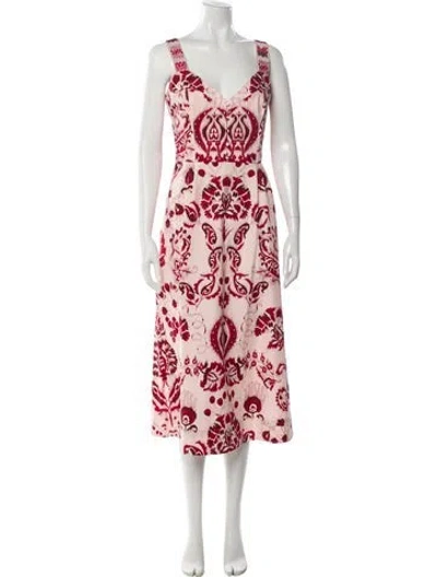 Pre-owned Etro Printed Long Dress W/ Tags In Brown
