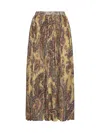 Etro Woman Midi Skirt Sand Size 10 Polyester In Beige