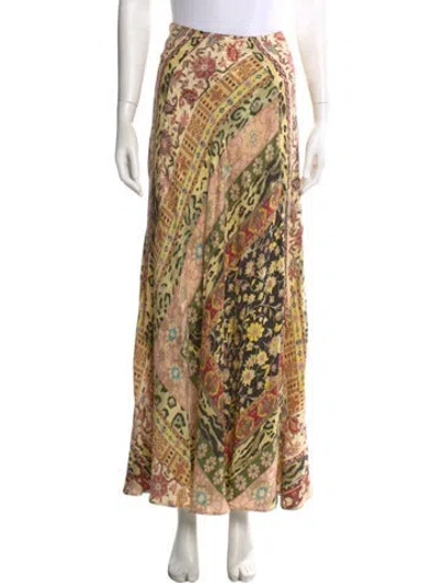Pre-owned Etro Printed Long Skirt In Neutral