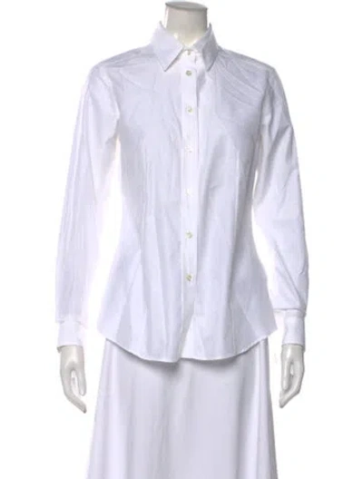 Pre-owned Etro Printed Long Sleeve Button-up Top In Neutral