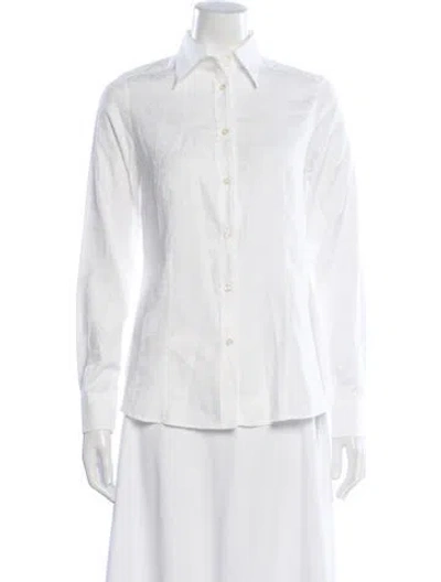 Pre-owned Etro Printed Long Sleeve Button-up Top In Neutral