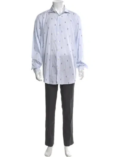 Pre-owned Etro Printed Long Sleeve Dress Shirt In Multi