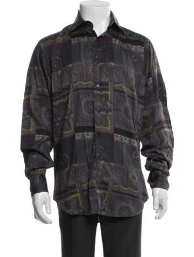 Pre-owned Etro Printed Long Sleeve Shirt In Neutral