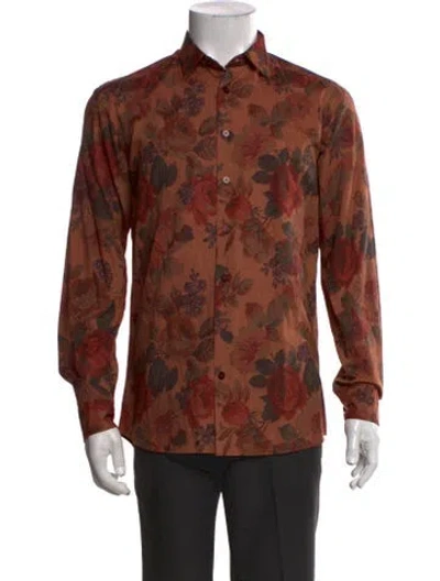 Pre-owned Etro Printed Long Sleeve Shirt In Neutral