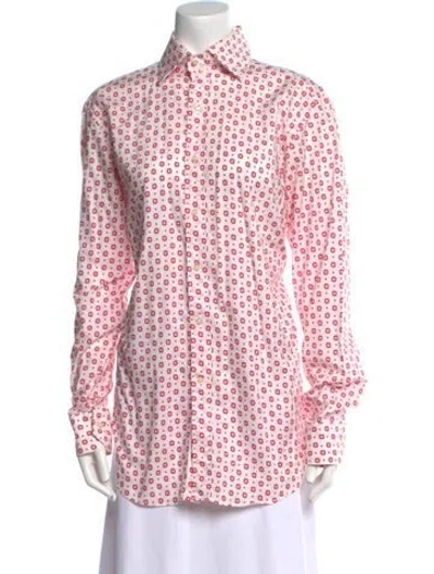 Pre-owned Etro Printed Long Sleeve Tunic In Pink