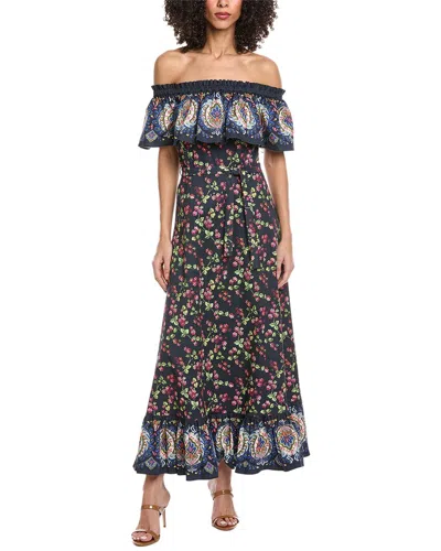 Etro Printed Maxi Dress In Black