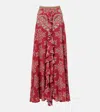 Etro Printed Maxi Skirt In Red