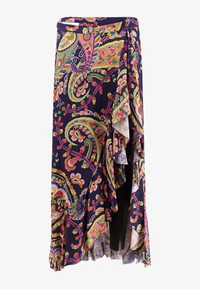 Etro Printed Maxi Skirt In Multi