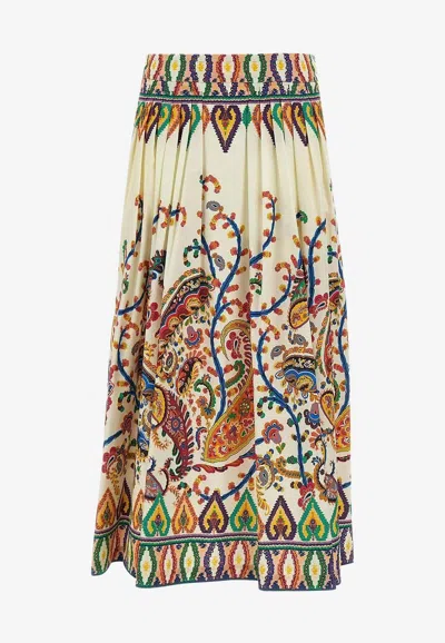 Etro Printed Maxi Skirt In Multi