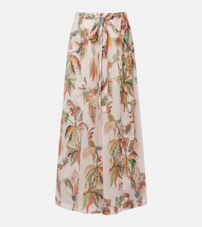 Etro Printed Maxi Skirt In White