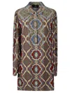 Etro Printed Mid-length Shirt In Multicolor