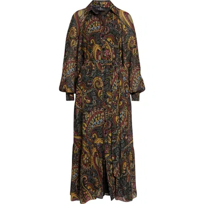 Etro Printed Midi Dress In Multi