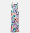 Etro Printed Midi Dress In Multicoloured