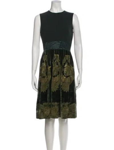 Pre-owned Etro Printed Midi Length Dress In Black