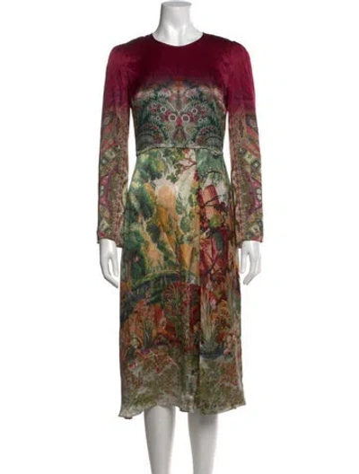 Pre-owned Etro Printed Midi Length Dress In Black