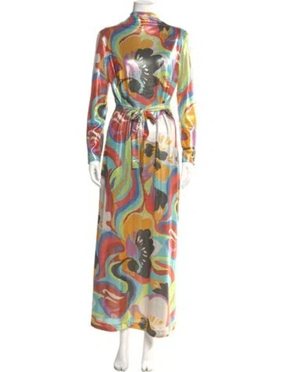 Pre-owned Etro Printed Midi Length Dress In Multi
