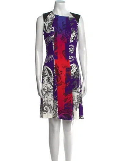 Pre-owned Etro Printed Midi Length Dress In Purple