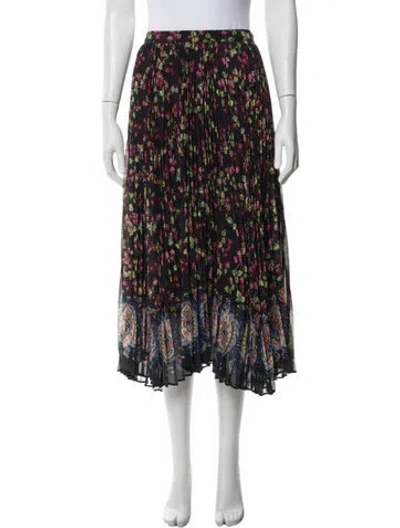 Pre-owned Etro Printed Midi Length Skirt In Blue