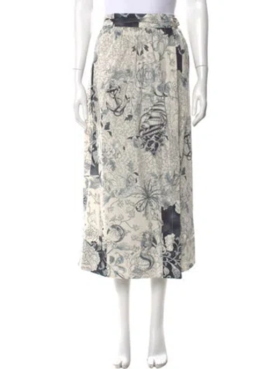 Pre-owned Etro Printed Midi Length Skirt In Multi
