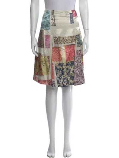 Pre-owned Etro Printed Midi Length Skirt In Neutral