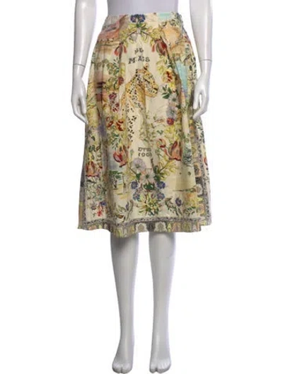 Pre-owned Etro Printed Midi Length Skirt In Neutrals