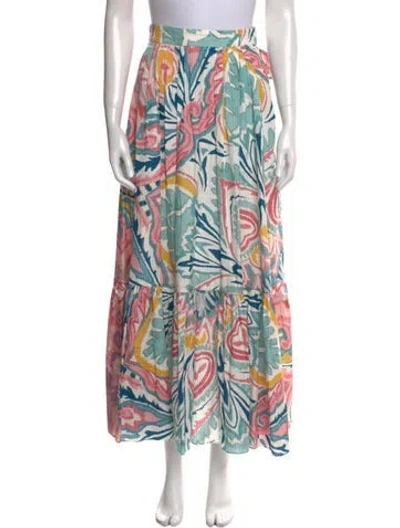 Pre-owned Etro Printed Midi Length Skirt In Pink