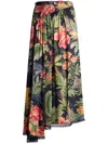Etro Printed Sable Skirt In Blue