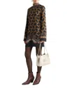 Etro Printed Mini A Line Dress In Black