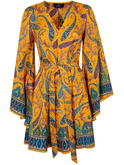 Etro Printed Mini Dress In Multi
