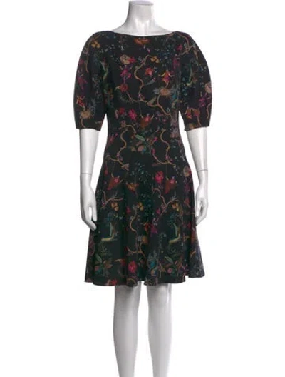 Pre-owned Etro Printed Mini Dress In Black