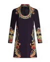 Etro Women Viscose Dress With Iconic Multicolor Print In Blue Print