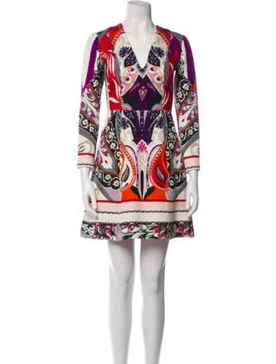 Pre-owned Etro Printed Mini Dress In Multi