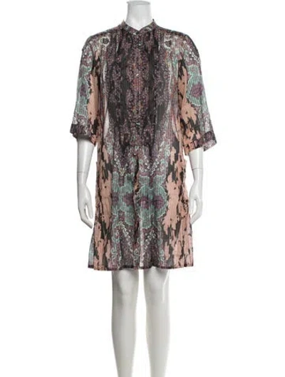 Pre-owned Etro Printed Mini Dress In Multicolor