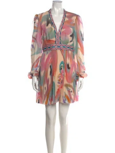 Pre-owned Etro Printed Mini Dress In Neutral