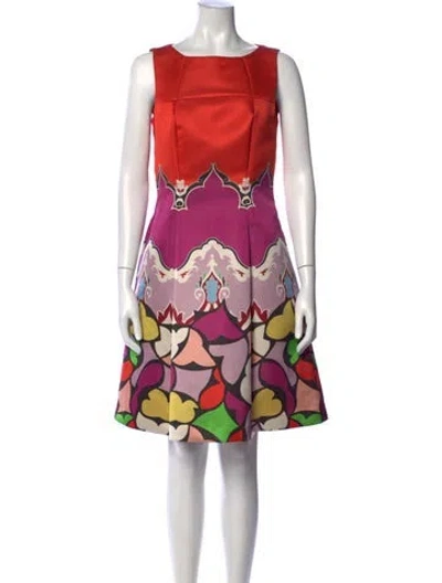 Pre-owned Etro Printed Mini Dress In Red