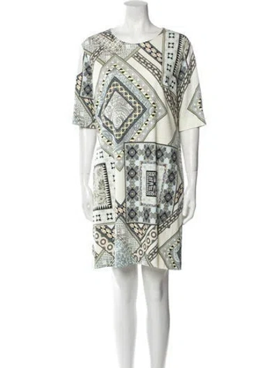 Pre-owned Etro Printed Mini Dress W/ Tags In Neutral