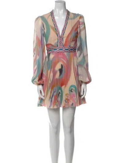 Pre-owned Etro Printed Mini Dress W/ Tags In Neutral