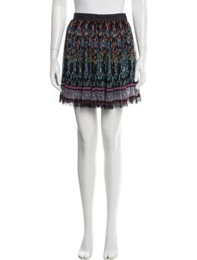 Pre-owned Etro Printed Mini Skirt In Blue