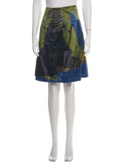 Pre-owned Etro Printed Mini Skirt In Green