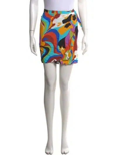 Pre-owned Etro Printed Mini Skirt In Multicolor