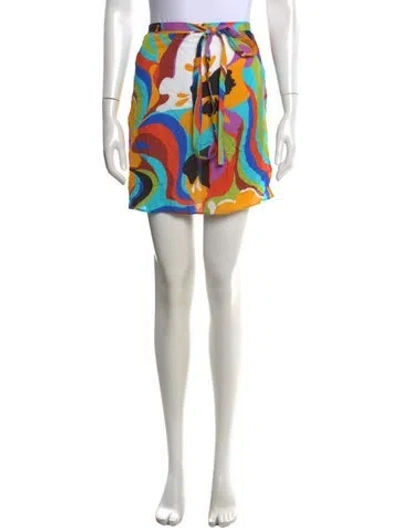 Pre-owned Etro Printed Mini Skirt In Pink